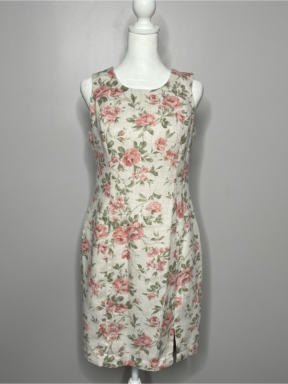 Sag Harbor Sleeveless Floral Sheath Dress - Small/Medium